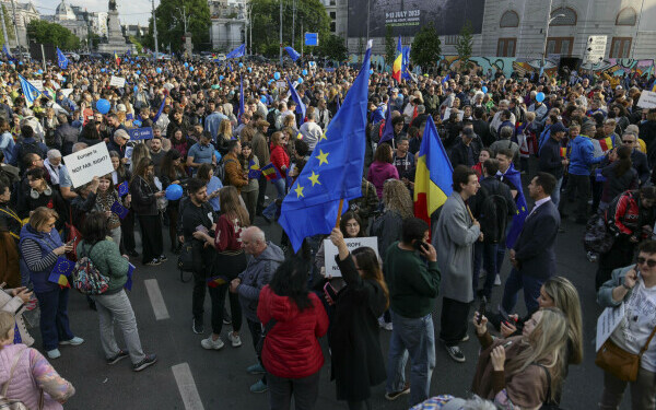 Miting proeuropean în Bucureşti Miting proeuropean în Bucureşti