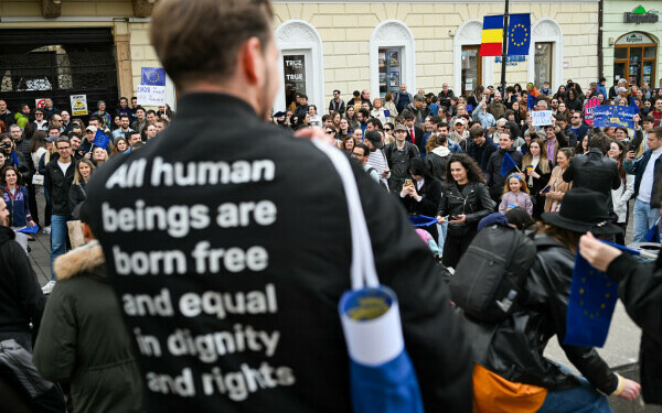 Miting proeuropean în țară Miting proeuropean în țară