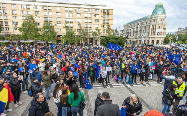 Miting proeuropean în țară Miting proeuropean în țară