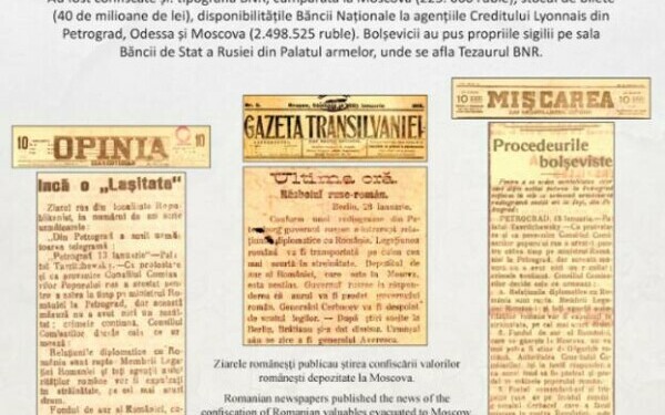 documente tezaurul romaniei la rusia