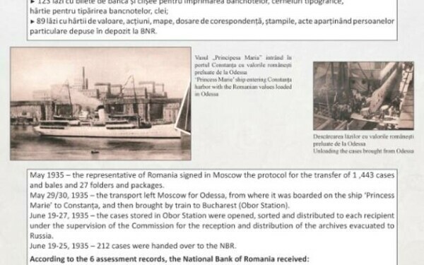 documente tezaurul romaniei la rusia