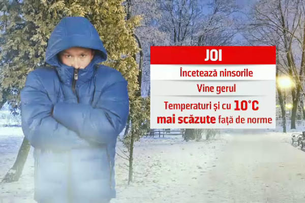 Vortexul polar ar putea ajunge în România. Temperaturile vor coborî și la -20 de grade