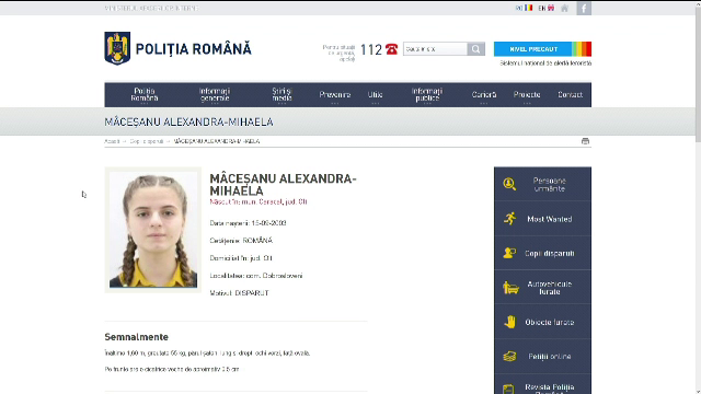 Alexandra și Luiza, pe pagina Poliției Române. Numele adolescentei de 15 ani e scris greșit - Imaginea 1