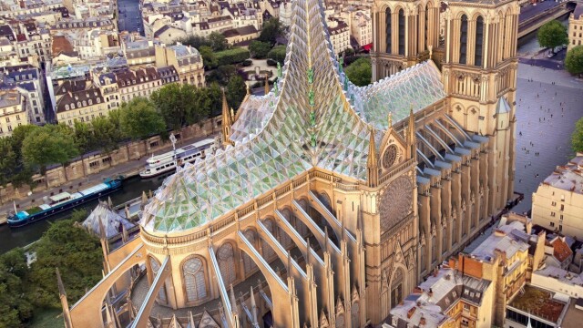 Piscină pe acoperișul Catedralei Notre Dame. Reacția francezilor. GALERIE FOTO - Imaginea 5