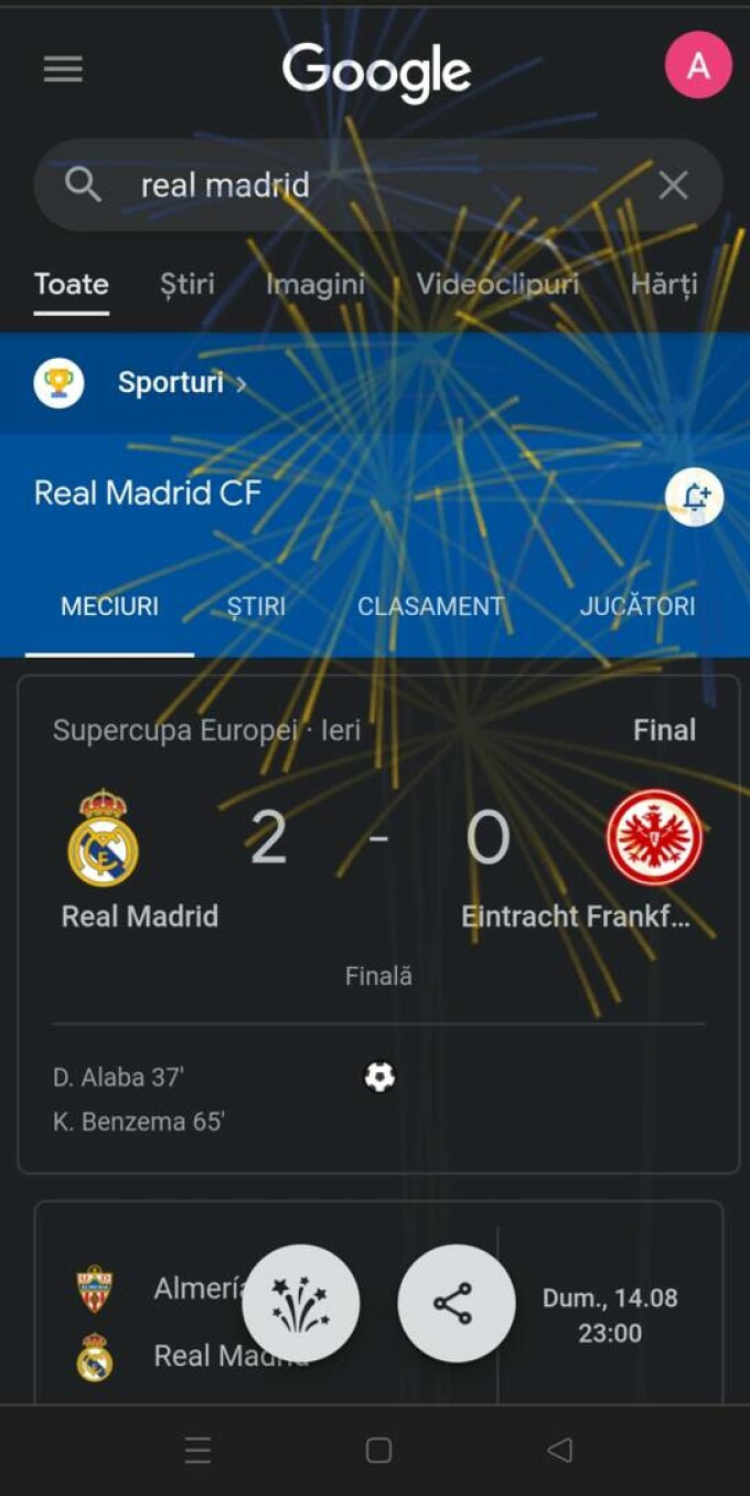 Google sarbatoreste victoria lui Real Madrid in Supercupa Europei