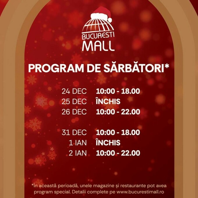 program mall-uri de Craciun