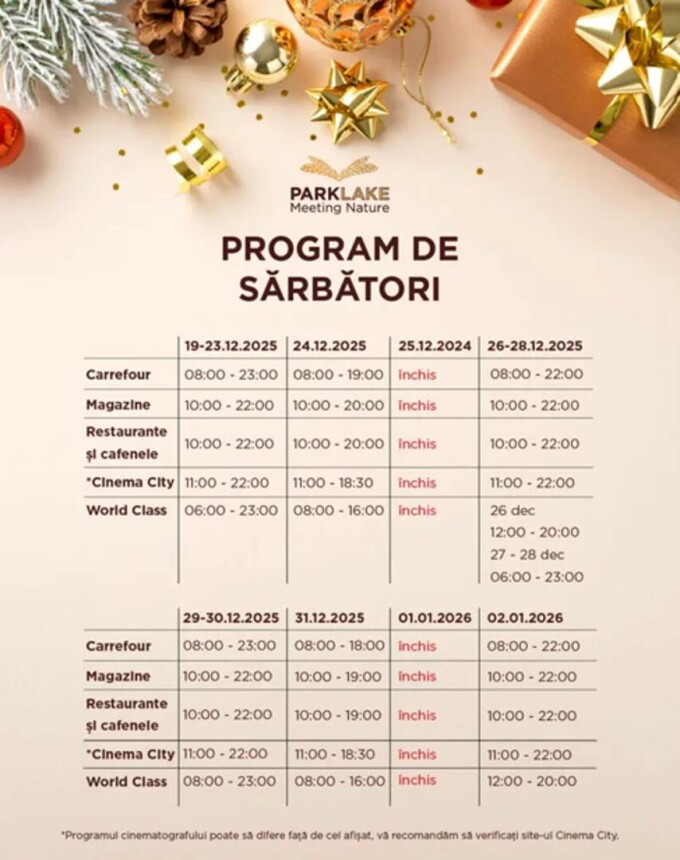 program park lake craciun