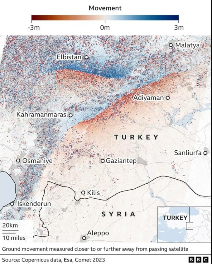 imagine csatelit cutremur turcia