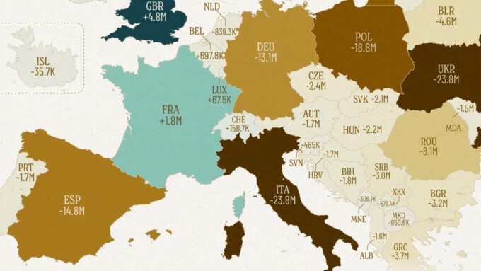 harta populatie europa