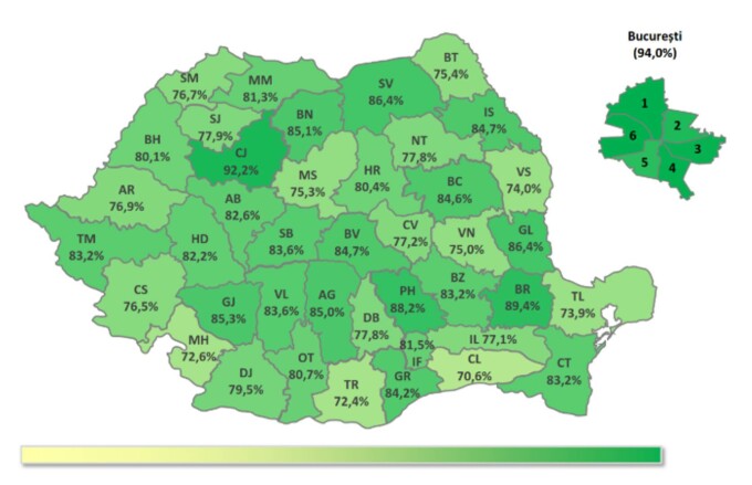 evaluare nationala harta