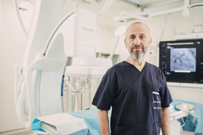 dr. Bogdan Mut, medic primar cardiolog, la Spitalul Premiere din Timișoara.
