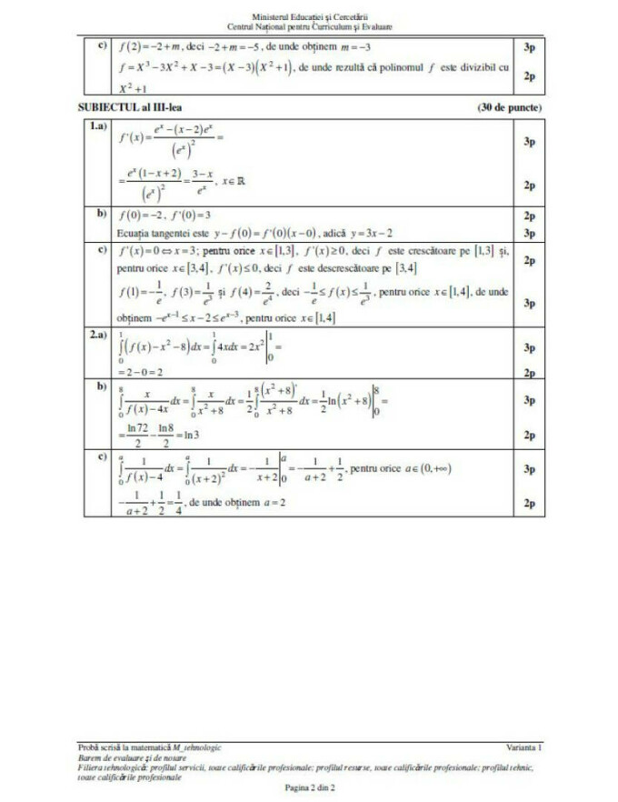 Barem matematica