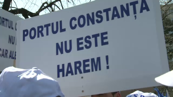 Protest in portul Constanta