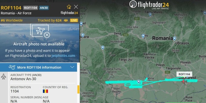 Antonov pe Flight Radar 24