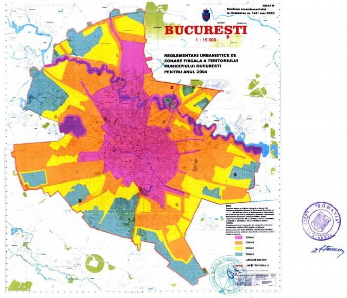 Harta zone de parcare bucuresti