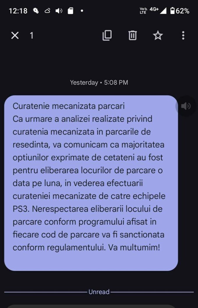 Curațenie mecanizată parcari sector 3