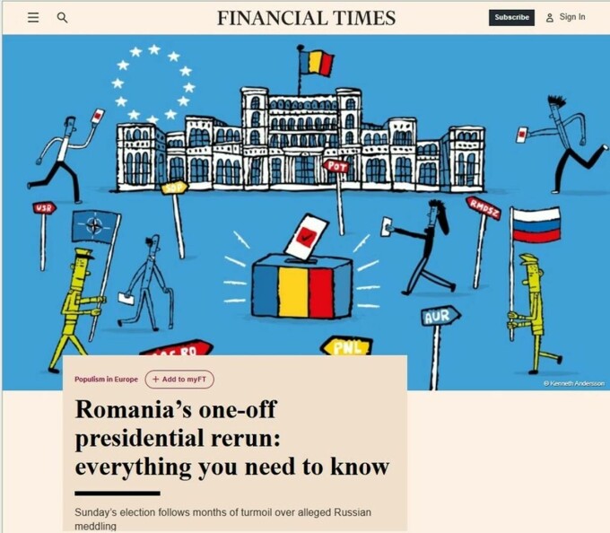 Financial Times: Votul de duminică, un moment-cheie în istoria politică postcomunistă a României