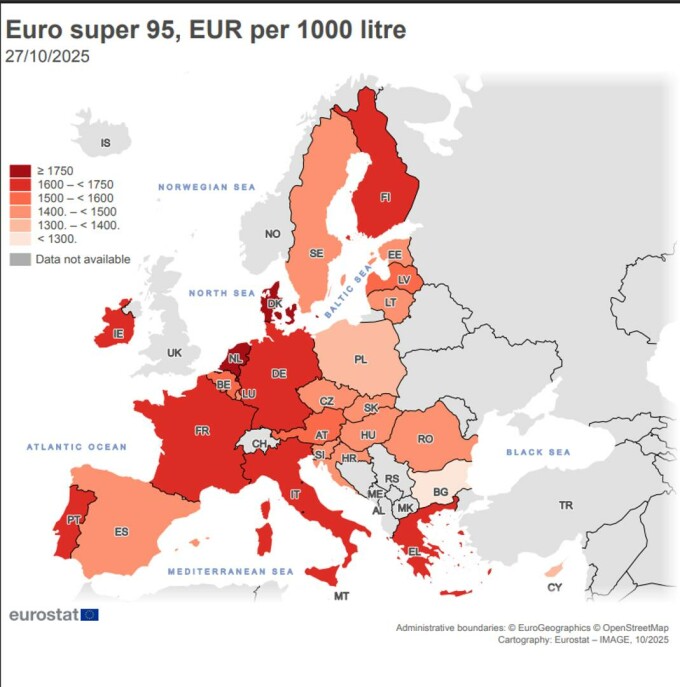raport eurostat benzina