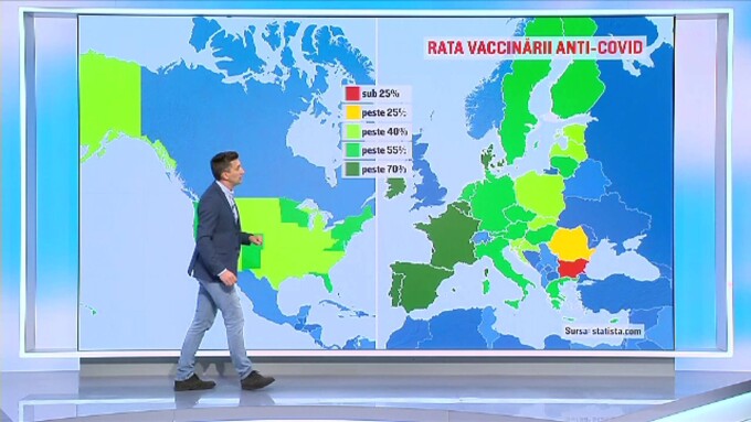 România, sub media mondială la numărul celor imunizați anti-Covid. HARTĂ -  Stirileprotv.ro