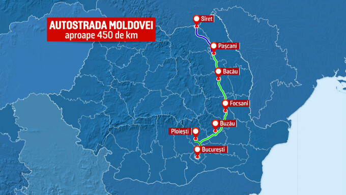 Harta Autostrada Moldovei