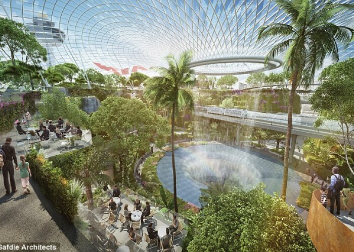 Modernizarile au costat 1 miliard de euro: Cum va arata aeroportul din Singapore cu cascade! FOTO