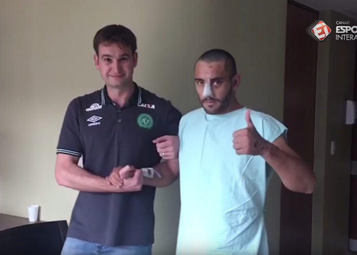 Primele imagini cu brazilianul Alan Ruschel, unul dintre cei 3 supravietuitori ai lui Chapecoense. Mesajul transmis de acesta
