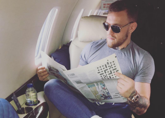 Conor, ramai la lupte, ca la citit nu prea te descurci :) Ultima fotografie a Regelui UFC i-a amuzat pe fani. Observi detaliul?