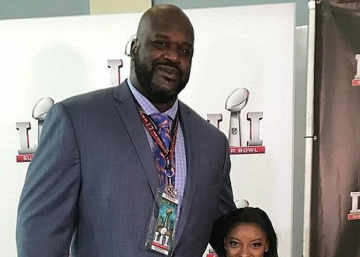 Shaquille O Neal si Simone Biles in aceeasi fotografie. Una dintre pozele inceputului de an :)