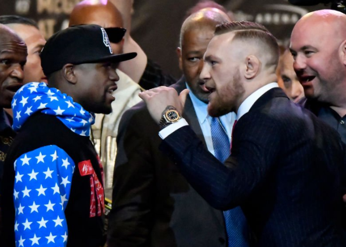 Mayweather l-a facut sah mat pe McGregor intr-o propozitie, dupa ce irlandezul s-a dat in stamba la conferinta de presa