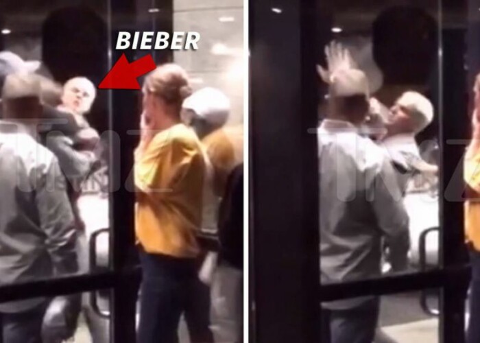 Justin Bieber a luat bataie de la un necunoscut! Imagini incredibile cu bataia in care a fost implicat cantaretul