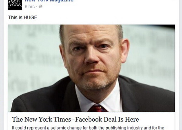 This is HUGE. Marile ziare incep sa publice articole direct pe Facebook: