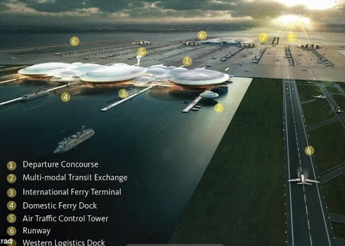 Welcome to London Britannia Airport: Cum ar putea arata constructia de 47 de miliarde de lire de pe o insula artificiala: FOTO