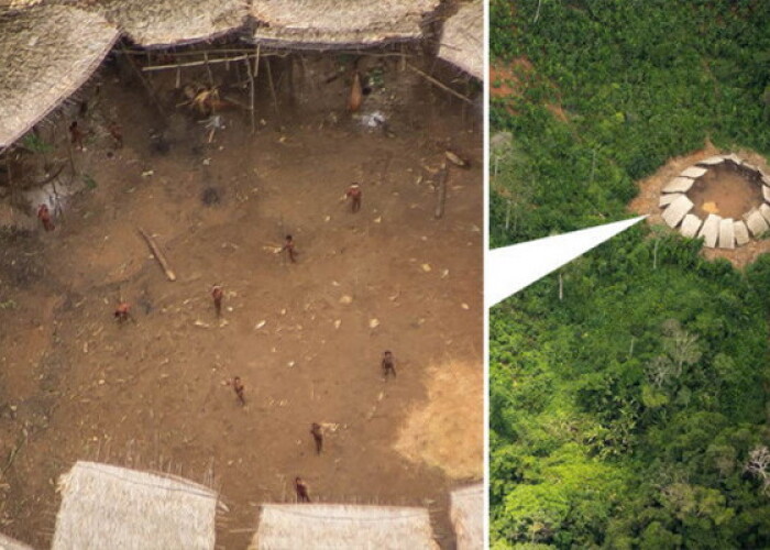 Au vrut sa fotografieze jungla amazoniana, dar au dat peste un trib necunoscut. Cum au reactionat bastinasii cand au vazut elicopterul