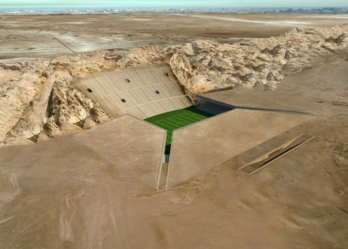 Cu acest Stadion vor SEICII din Emirate sa cucereasca fotbalul Mondial: il construiesc sub DESERT