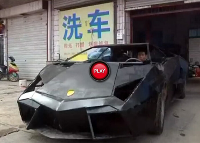 Si-a facut singur un Lamborghini Reventon in valoare de 2.000.000 de dolari cu doar... 9500! VIDEO