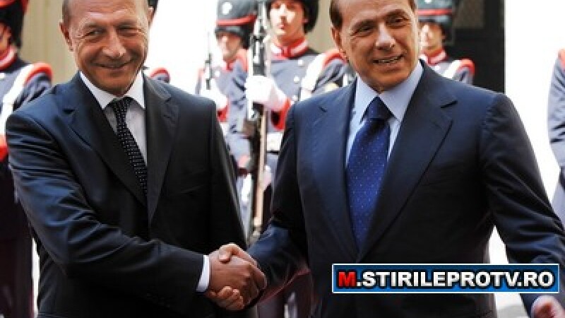 Traian Basescu si Silvio Berlusconi