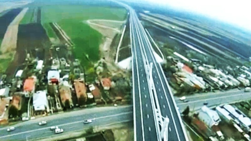 Autostrada Bucuresti-Ploiesti vazuta din avion
