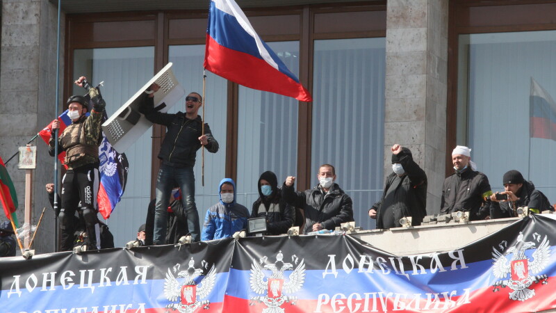 Manifestantii prorusi din Donetk
