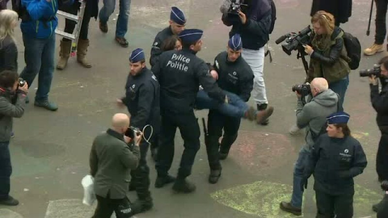 protest Belgia
