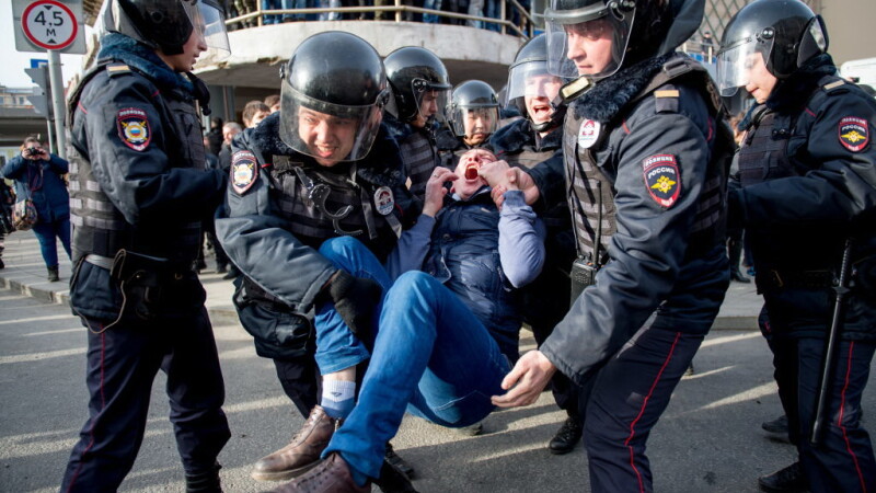 protestatari arestati la Molcova, AFP/ Getty