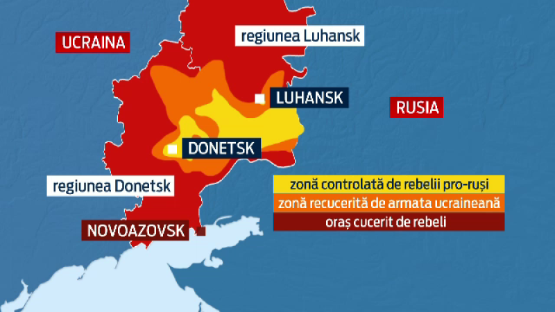harta zona de conflict Ucraina