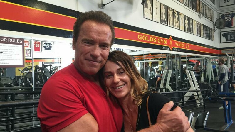 Nadia Comaneci si Arnold Schwarzenegger