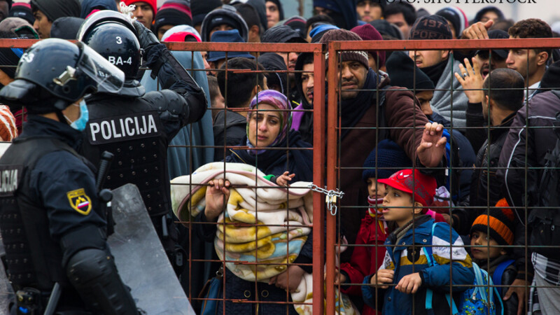 busculada intre migranti si politie in SLovenia