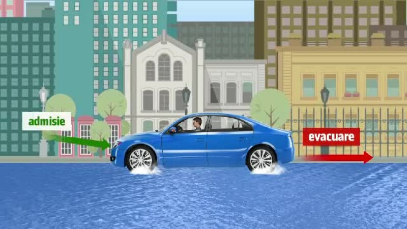 masina strazi inundate