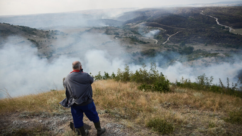 Incendiu la granița bulgaro-turcă