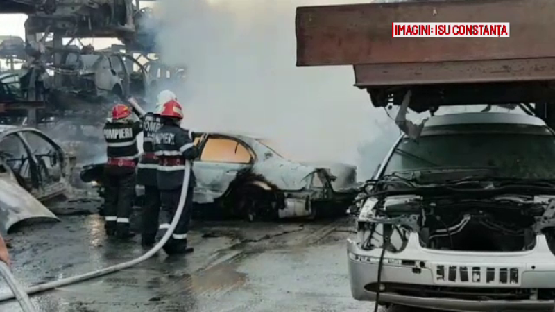 incendiu parc auto