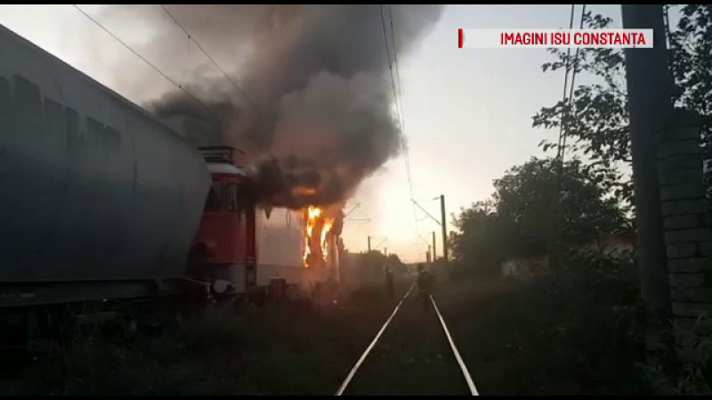 Incendiu tren