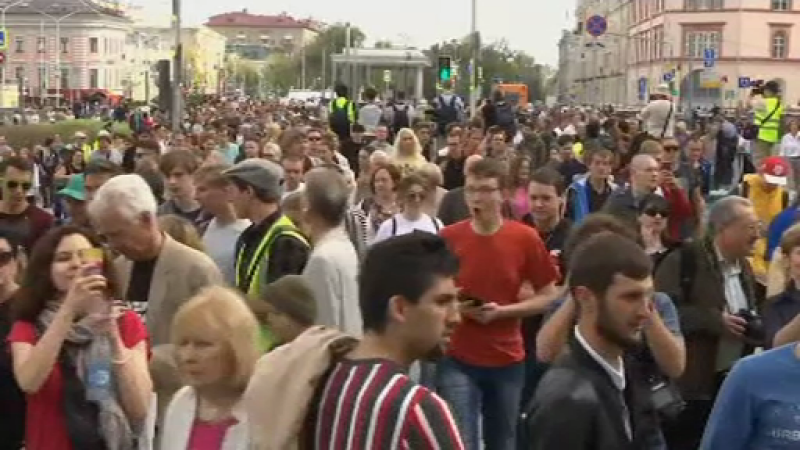 Protest la Moscova împotriva „represiunii” și pentru eliberarea „deţinuţilor politici''