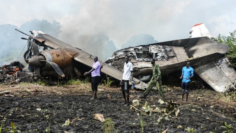 Avion prabusit in Sudanul de Sud