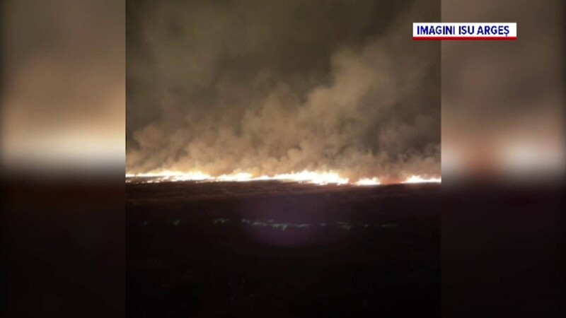Incendii masive de vegetație în Argeș. De la ce au pornit flăcările